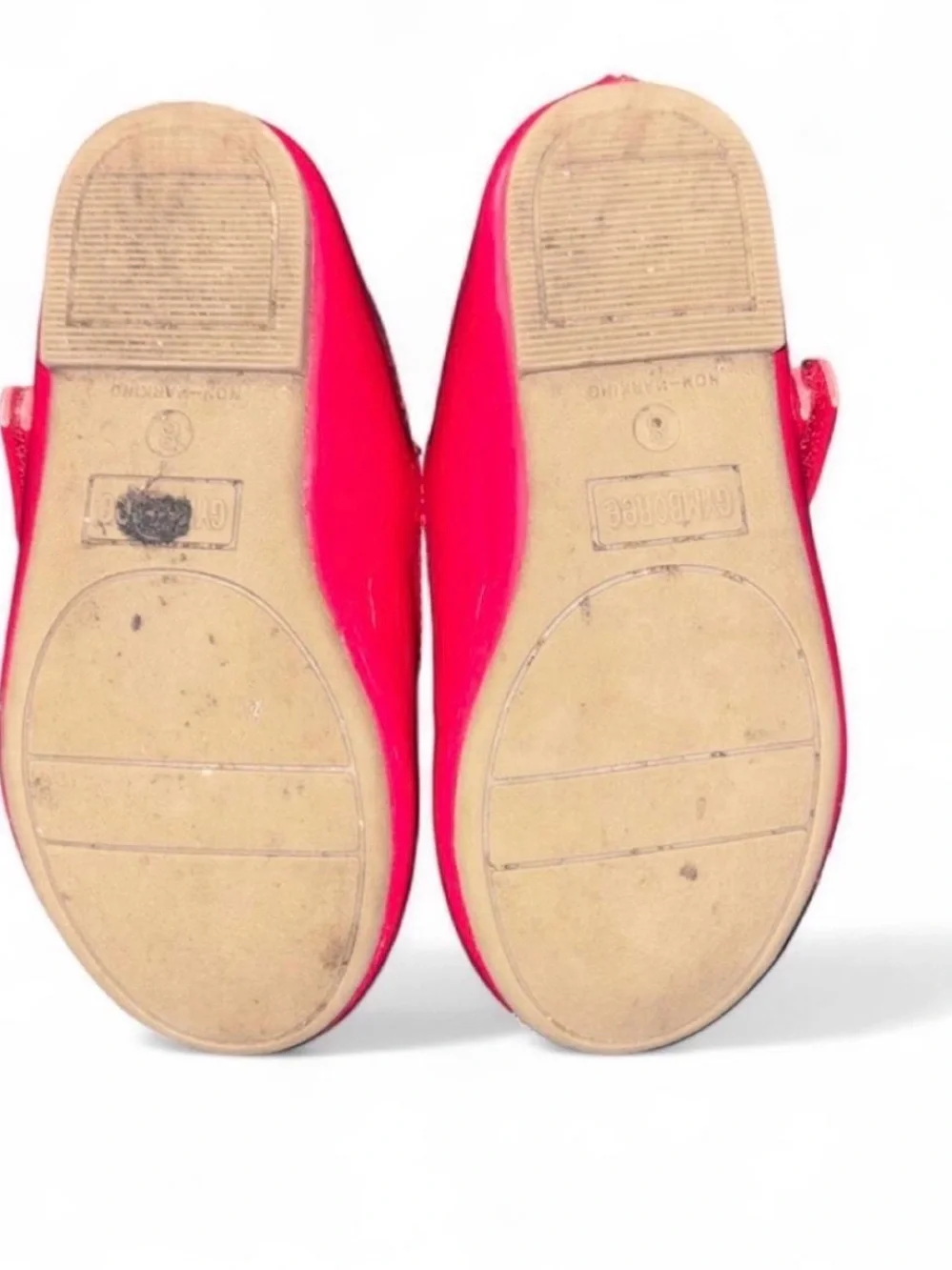 Gymboree Girls Red Patent Mary Janes with Apple Accent